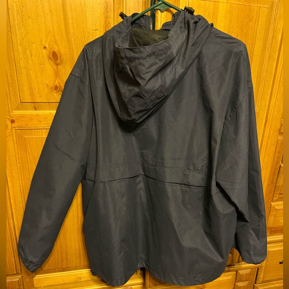 Catalina Outerwear Navy Blue jacket with hood great for cool days and blocking ! - Picture 2 of 4